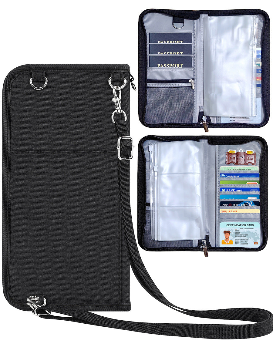 RFID Blocking Travel Wallet with Passport Holder and Card Slots