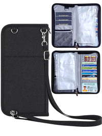 RFID Blocking Travel Wallet with Passport Holder and Card Slots
