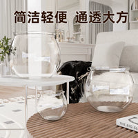 Round Desktop Fish Tank for Goldfish and Betta Fish, Ecological Aquascape Aquarium