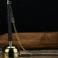 Retractable Buddhist Singing Bowl with Handle for Altar and Desktop Decor
