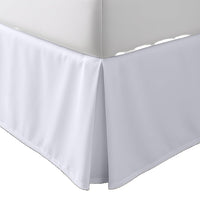 Brushed Microfiber Bed Skirt with Three-Sided Ruffle for Home and Hotel