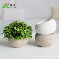 Oval Pulp Planter Pots - Biodegradable Vintage Style for Succulents & Plants