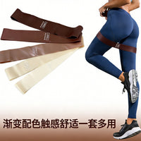 TPE Resistance Loop Bands for Yoga Pilates Dance and Warm-up, Gradient Brown