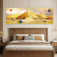 Self-Adhesive Mountain Landscape Wall Art for Bedroom and Living Room Decor