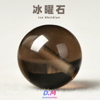 8A Grade Natural Ice Obsidian Loose Beads for DIY Jewelry Making