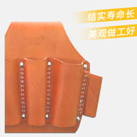 Genuine Leather Electrician Tool Pouch Belt with Multi-Pocket Hardware Plier Holder