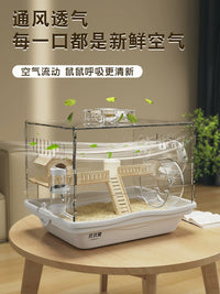 Hamster Cage Acrylic Transparent Anti-Bite Luxury Villa Large Pet Habitat