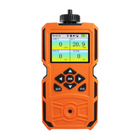 Portable 4-in-1 Combustible Gas, Oxygen, Carbon Monoxide, Hydrogen Sulfide Detector with Pump