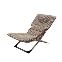 Foldable Recliner Lounge Chair for Home Office, Adjustable Backrest, Breathable Fabric