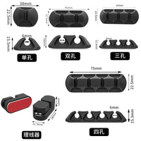 Self-Adhesive Cable Organizer Clips for Desk and Wall Mounting, No-Drill Wire Management for Charging Cables