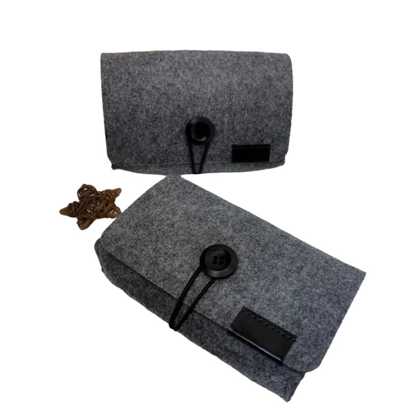Felt Digital Storage Bag Travel Charger Cable Earphone Power Bank Organizer Pouch