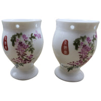 Ceramic Facial Moxibustion Cup with Handle for Guasha and Muscle Relaxation