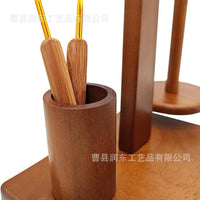 Wooden Rotating Yarn Spool Holder for Knitting and Crocheting