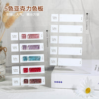 Japanese Style 5-Color Acrylic Nail Art Display Board with Tips
