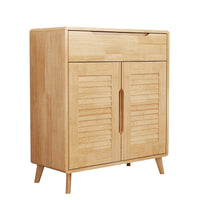 Japanese Style Dustproof Shoe Cabinet with Storage, Economical Solid Wood Entryway Organizer for Home, Simple Hallway Console Table