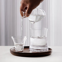 Japanese Style Crystal Glass Sake Decanter with Ice Chiller