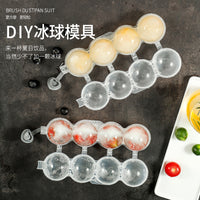 4-Cavity Sphere Ice Ball Maker Mold for Whiskey and Cocktails