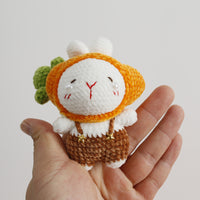 Hand-Knitted Fruit Bunny Doll Keychain Charm