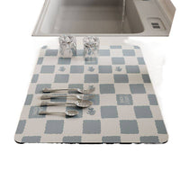 Kitchen Silicone Dish Drying Mat Heat Resistant Absorbent Table Mat Waterproof Oil-Proof Anti-Scald Easy Clean