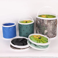 Portable Folding Fishing Bucket with Anti-Jump Net - Car Canvas Oxford Cloth Multi-functional Live Bait Container