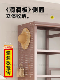 Freestanding Metal Garment Rack with Storage Shelves and Dustproof Cover for Bedroom