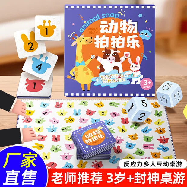 Animal Whack-A-Mole Reaction Game for Kids, Educational Parent-Child Interactive Tabletop Toy