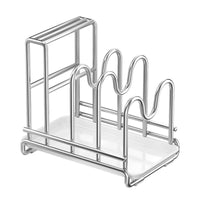 Stainless Steel Kitchen Chopping Board and Pot Lid Holder Rack