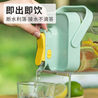Refrigerator Cold Water Pitcher with Faucet, Large Capacity Beverage Dispenser for Home, High Temperature Resistant Juice Kettle