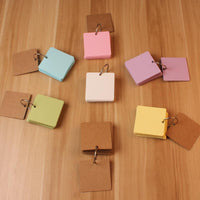 Mini Portable Kraft Paper Word Cards / Memo Pads, 50 Sheets