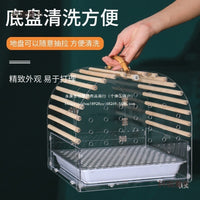 Portable Transparent Acrylic Bird Cage for Peony Parrots and Small Birds - Travel Carrier with Good Ventilation