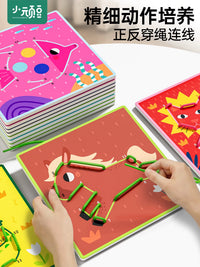 Montessori Educational Busy Board for Fine Motor Skills and Hand-Eye Coordination Training