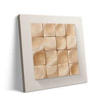 French Cream Style Abstract Square Wall Art for Living Room Sofa Background