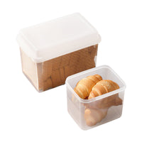 Toast Bread Storage Container with Lid - Transparent Food-Grade Cereal Fruit Refrigerator Fresh-Keeping Box