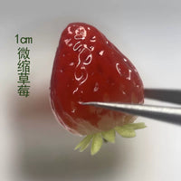 Miniature Clay Strawberry Basket for DIY Crafts and Dollhouse Decor