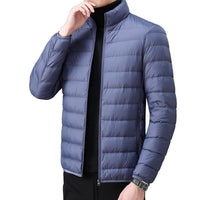 Men's Lightweight Winter Cotton Padded Jacket Stand Collar Warm Coat