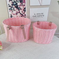 Kids' Woven Plastic Bicycle Basket for Front or Rear Mounting