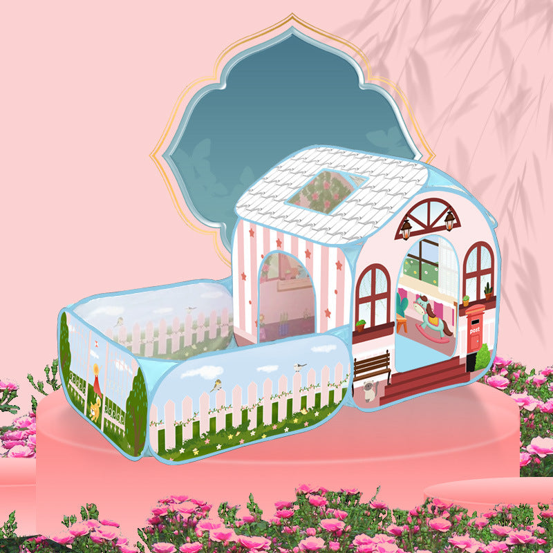 Kids Pop-Up Play Tent Outdoor Camping Interactive Game House Indoor Villa Automatic Setup