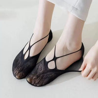 Women's Bowknot Fishnet Ankle Socks - Thin, Breathable & Stylish