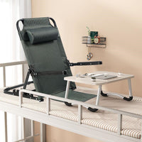 Adjustable Folding Backrest Chair with Armrests for Dormitory and Home Use
