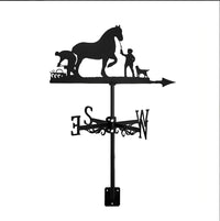 Weather Vane Rooftop Garden Indicator Wind Direction Decor Silhouette Iron Art Craft