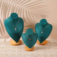 Wooden Mannequin Necklace Display Stand for Jewelry Store Window and Countertop