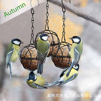 Outdoor Hanging Bird Feeder for Garden & Yard Decoration, Iron Art Bird Cage Feeder