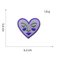 Purple Series Embroidered Iron-On Patches for Clothing Decoration