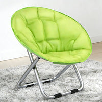 Large Adult Folding Moon Chair with Footrest, Portable Leisure Sofa Chair for Indoor/Outdoor Use