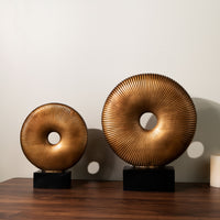 New Chinese Zen Retro Distressed Resin Ring Ornament for Home Decor
