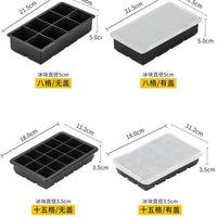 Silicone Ice Cube Tray with Lid for Whiskey and Cocktails, Easy Release Ice Maker