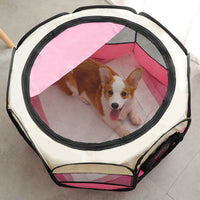 Portable Pet Playpen Tent for Cats and Dogs, Foldable Whelping Box and Exercise Kennel