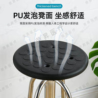 Medical Stainless Steel Hydraulic Lift Stool with PU Seat for Lab and Clinic