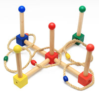 Montessori Wooden Ring Toss Game for Toddlers, Hand-Eye Coordination Educational Toy 0-3 Years