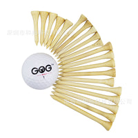 Bamboo Golf Tees - Natural Wood Color, Bulk Pack, Multiple Sizes Available